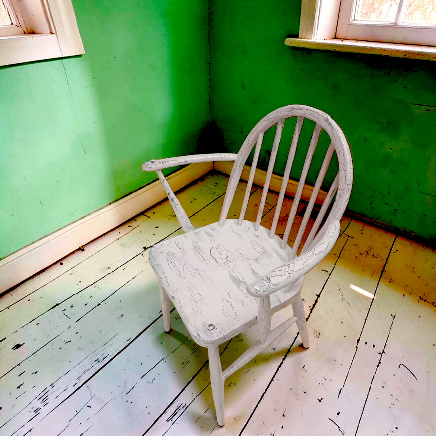 Pink Rustic Distressed Chair