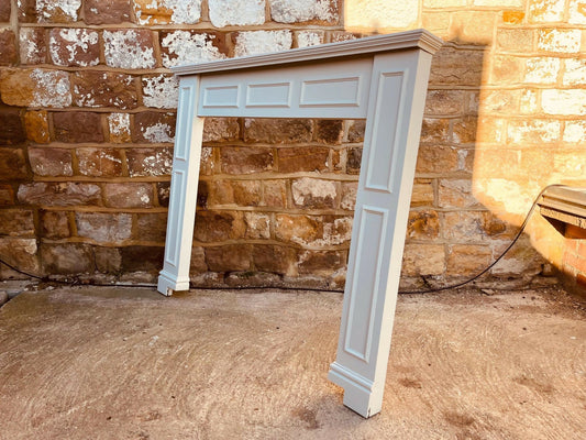 Painted Wooden Fireplace Surround | Classic Mantelpiece | Georgian Style Fire Surround | Off-White Traditional Fireplace Mantel