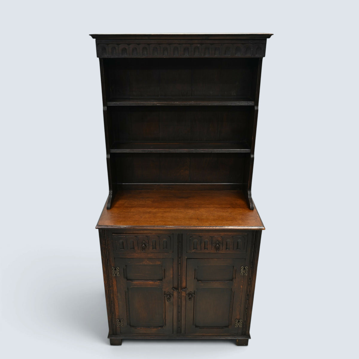 Traditional Dark Oak Dresser with Drawers & Cupboard Georgian FREE UK Delivery*