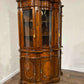 Reproduction Mahogany Continental Serpentine Fronted Display Cabinetc