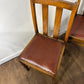 Vintage Set Of Six Oak Dining Chairs