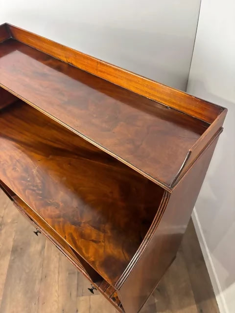 Edwardian Mahogany Open Music Cabinet / Bookcase