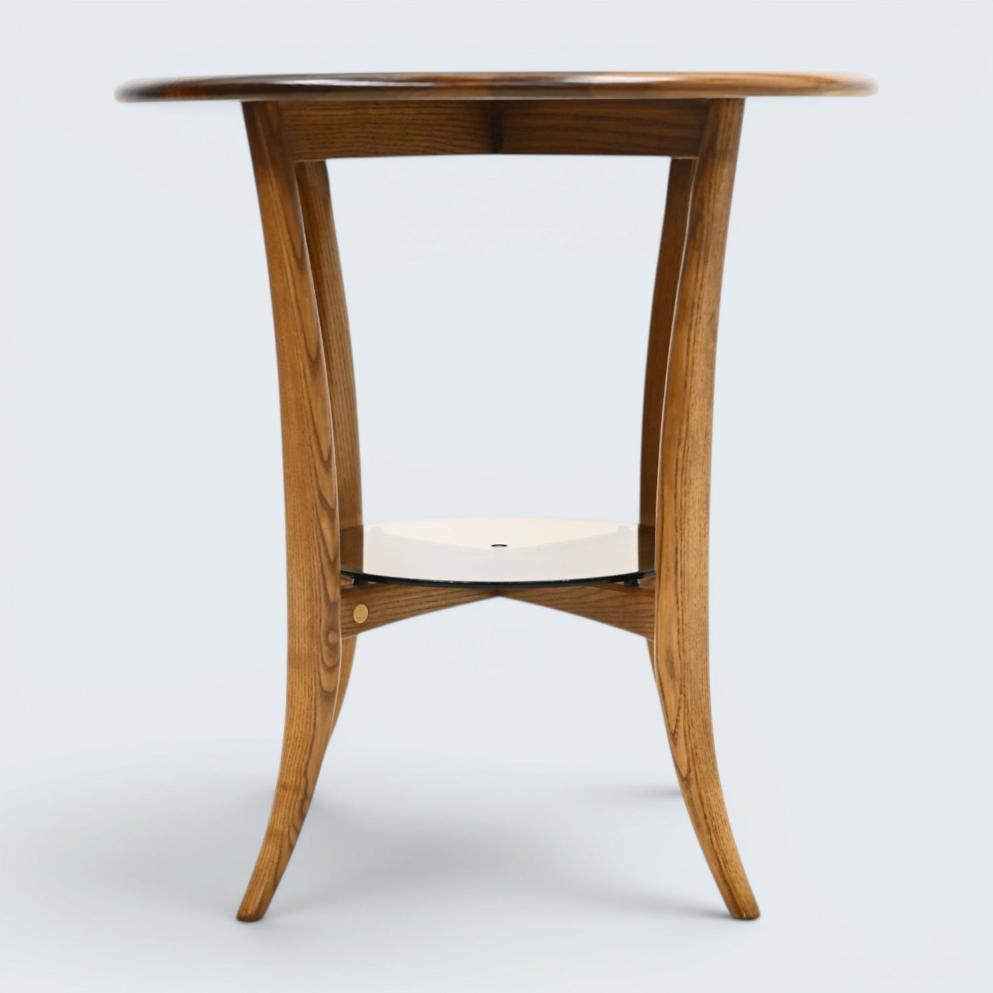 Ercol Round Side Table Lower Tier Mid Century Modern Elm Golden D FREE Delivery*