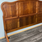 Bed Vintage French Louis XVI Oak Double Bed Frame Carved Headboard LOT 3793