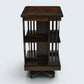 Edwardian Revolving Bookcase With 2 Tiers And Marquetry Decoration FREE Delivery