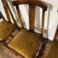 Vintage Honey Oak Dining Chairsv