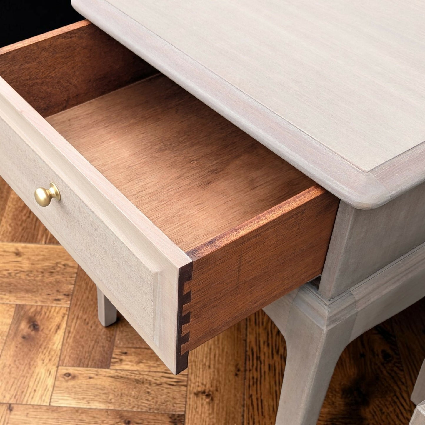 Stag minstrel bedside tables natural wood restored pair bedside cabinets