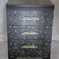 Luxe Black & Gold upcycled Leopard Print Bedside Tables | Art Deco Glam