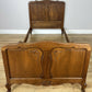 Bed Vintage French Louis XVI Oak Single Bed Frame Carved Headboard LOT 6389