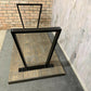 Modern Solid Wood Dining Table Industrial Trapezium Legs Seats 6 Warehouse Loft
