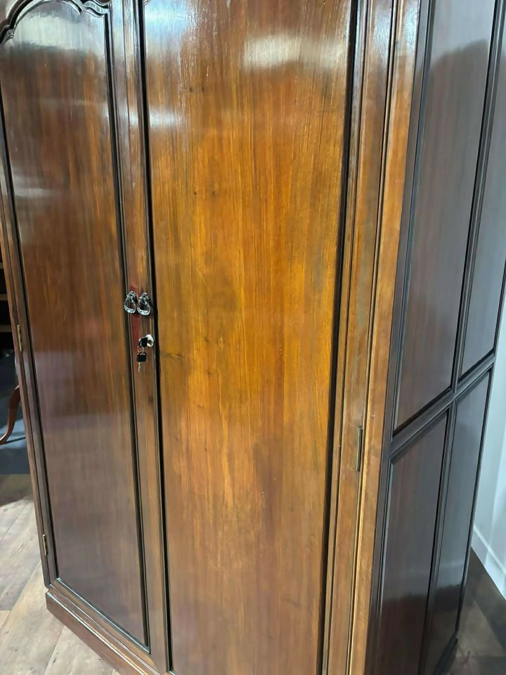 Oriental style Two Door Mahogany Wardrobe