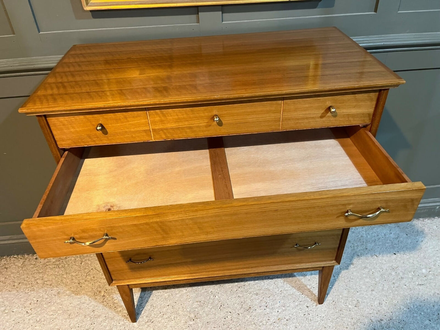 Vintage Chest Of Drawers In Walnut Designed By Alfred Cox & Sold Through Heals