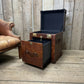 Luxury bridle leather 1 draw bedside cabinet