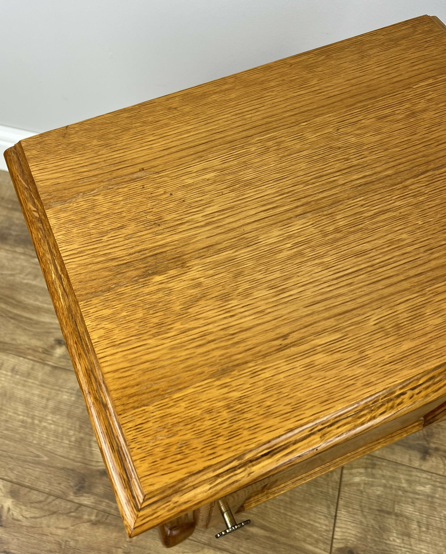 Pair of Bedside Tables Vintage French Louis Oak Nightstands Cabinets LOT 6295