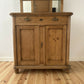 Antique Victorian Pine Chiffonier, Rustic Solid Wood Sideboard, Art Deco Handle Dresser, Natural Patina Storage Cabinet, Old English Buffet