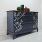 Stag minstrel chest of drawers in navy blue