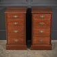 Pair Of Late Victorian Walnut Vintage Bedside Night Stands