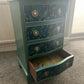 ***SOLD*** Antique Solid Wood Upcycled Decoupaged Serpentine Drawers