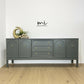 Large Rare refurbished G Plan Arcadia olive green sideboard, dresser, mid century modern, TV media unit, Drinks cabinet