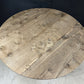 Large Round Bleached Oak Farmhouse Dining Table