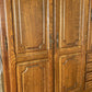Wardrobe Vintage French Style Five Door Oak Carved Armoire Cabinet LOT 6129