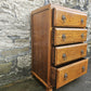Vintage Chest Of Drawers Four Drawer Oak Cabinet Furniture Tallboy Super Proportions And Detailing