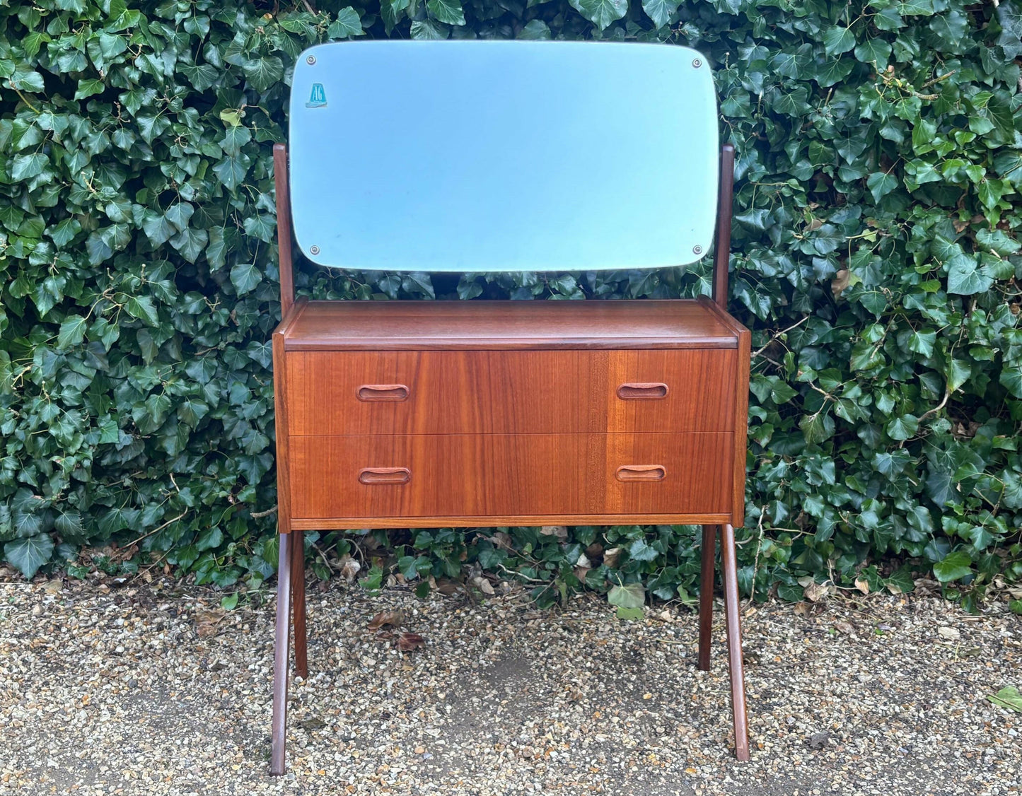 Vintage 1960's Danish Teak Vanity Table