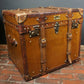 Handmade English Large Belted Occasional Side table Trunk