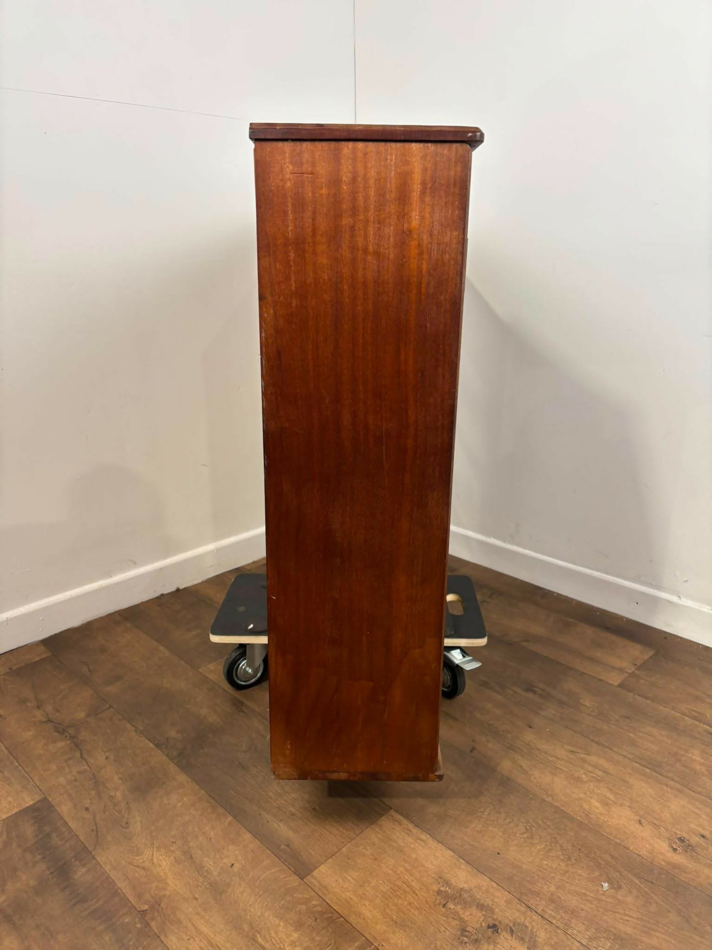 Mid-Century Glazed Teak Bookcase Cabinet