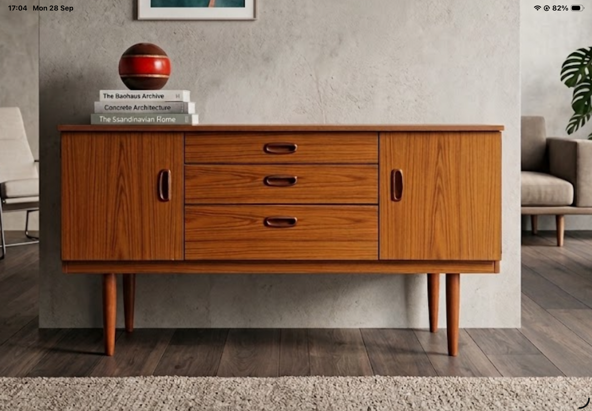 Vintage 1970s Schreiber Mid Century Sideboard/Dresser