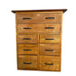 Mid century tall industrial chest of drawers