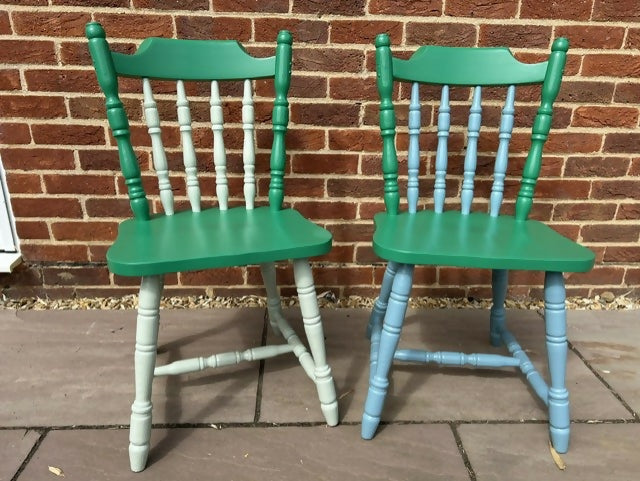 Colourful kitchen chairs
