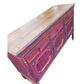 Boho Statement Cabinet. Hand Painted Vintage Sideboard. Colourful One of a Kind Furniture.