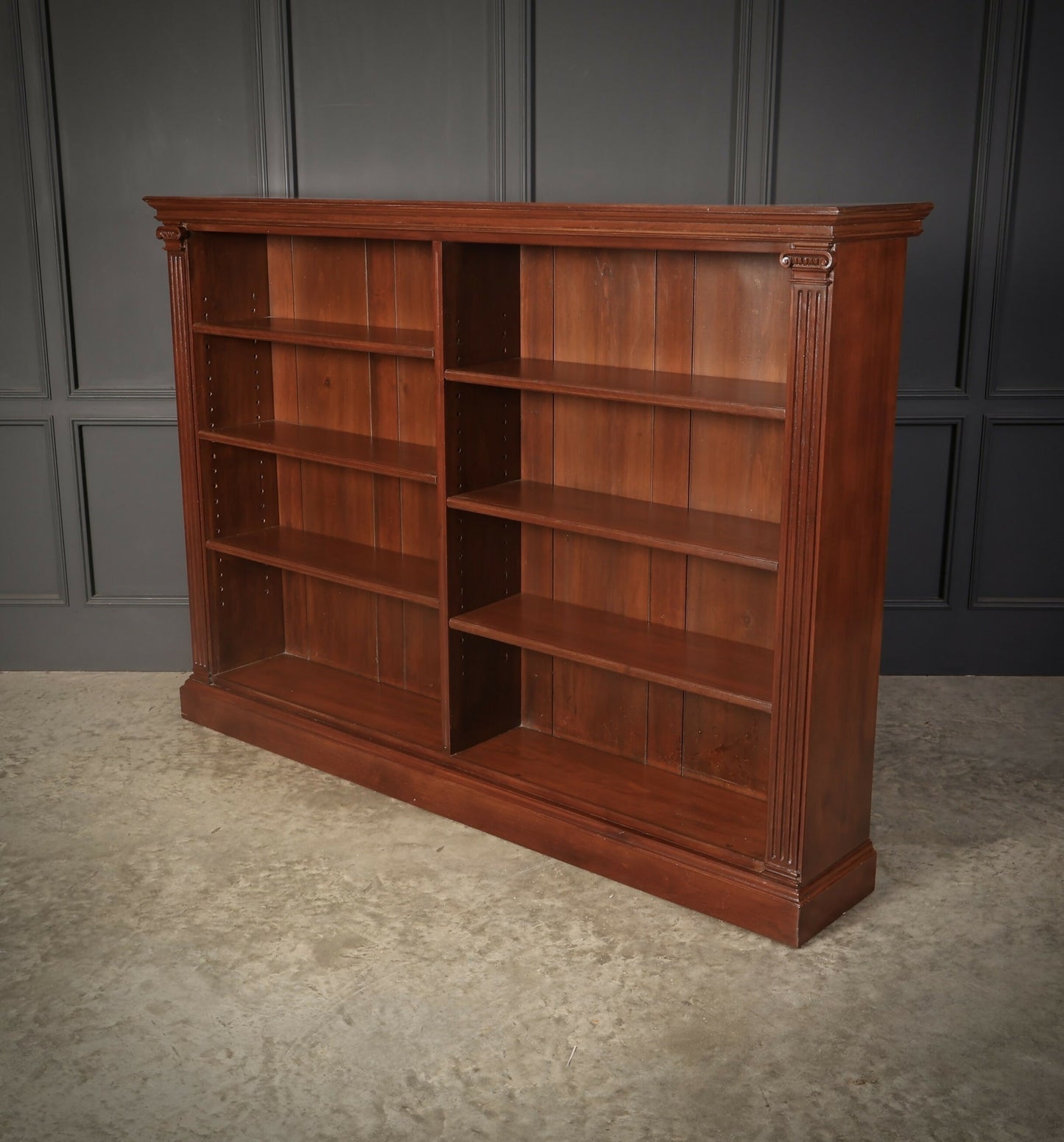 Vintage Victorian Oak Open Bookcase