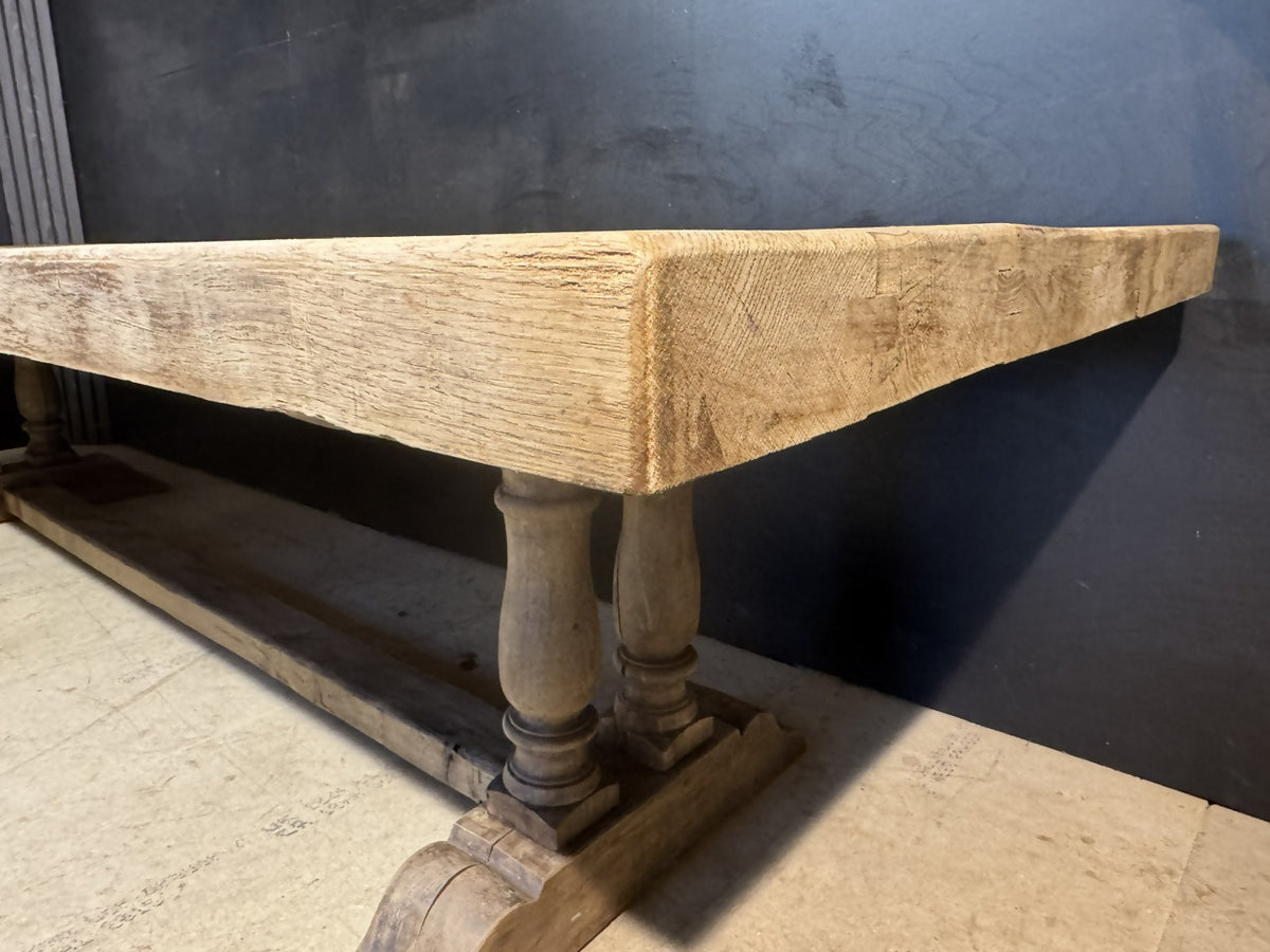 Incredible Huge 3.2 x 1 Meter Oak Farmhouse Dining Table