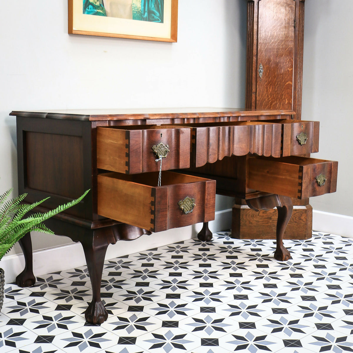 Rare Dutch Colonial Desk Dressing Table South African Stink Wood