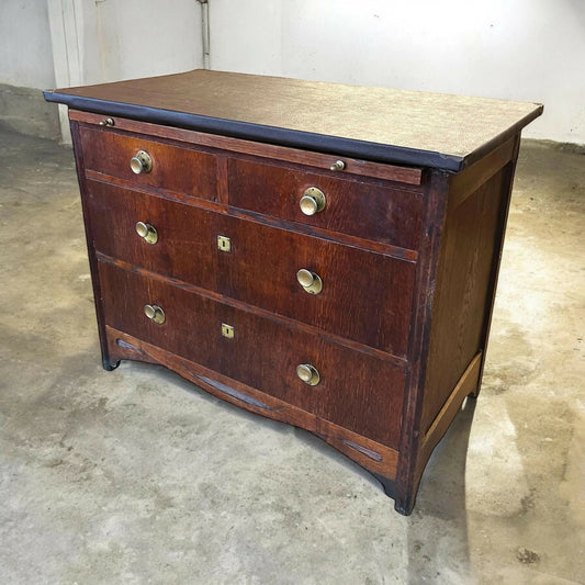 Arts & Crafts period chest of drawers / desk by Otto Weinhold