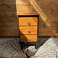 Little Black & Tan - Small single 3 drawer cabinet