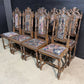Set 8 French Carved Oak Dining Chairs