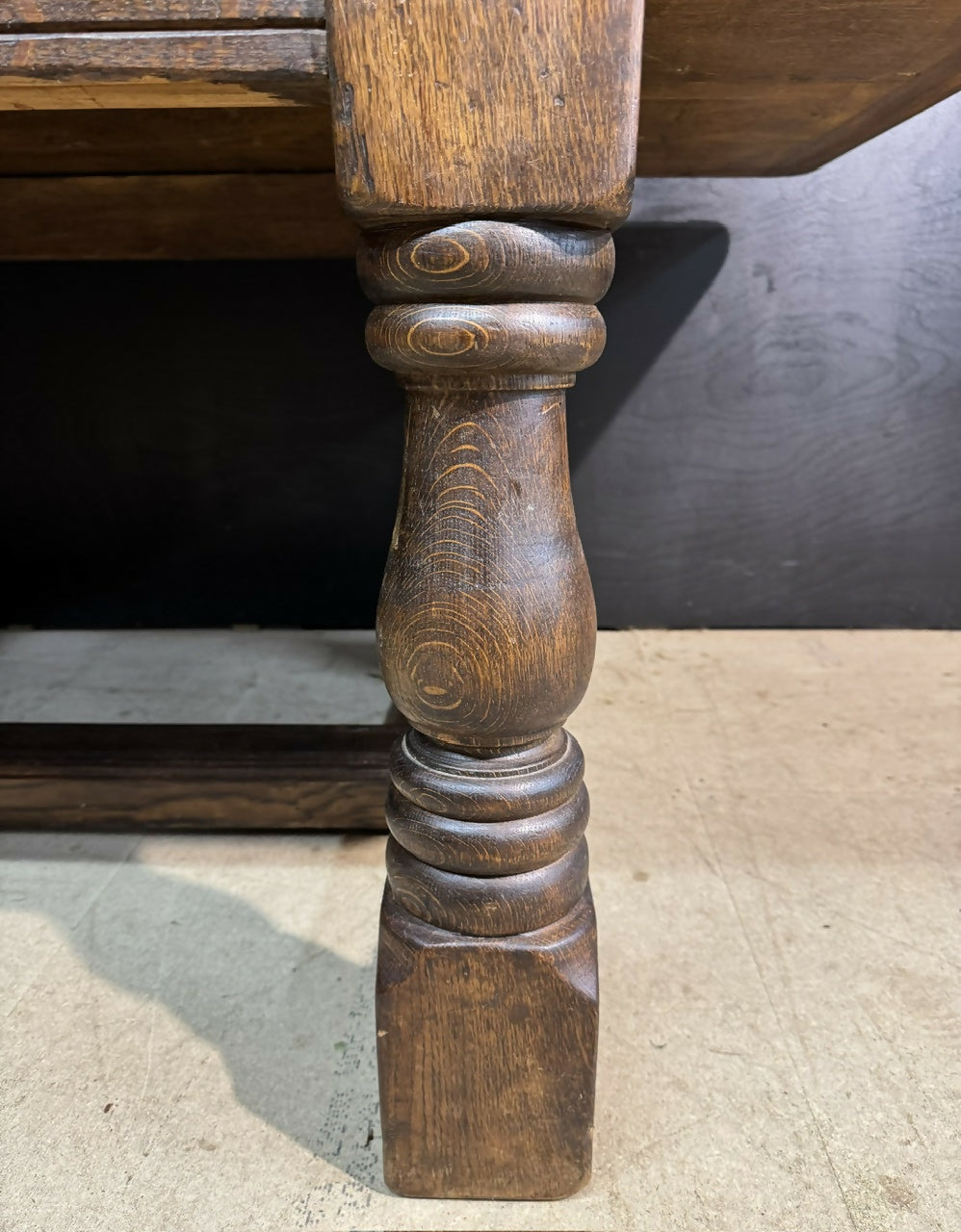 Very Deep & Long Oak Farmhouse Dining Table