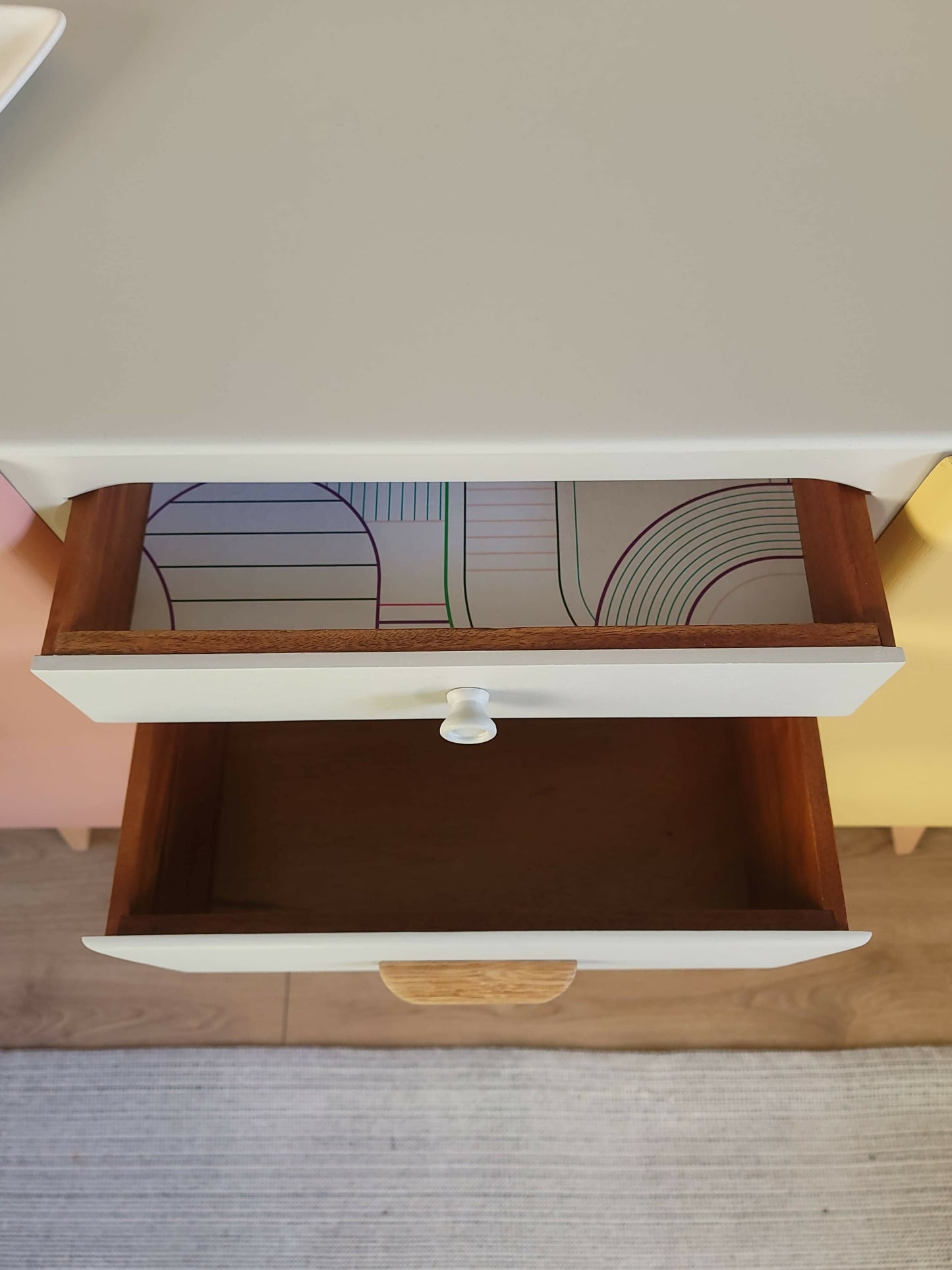 Sherbet sideboard inside drawers