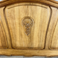Bed Antique French Style Oak Double Bed Frame Carved Headboard LOT 3711