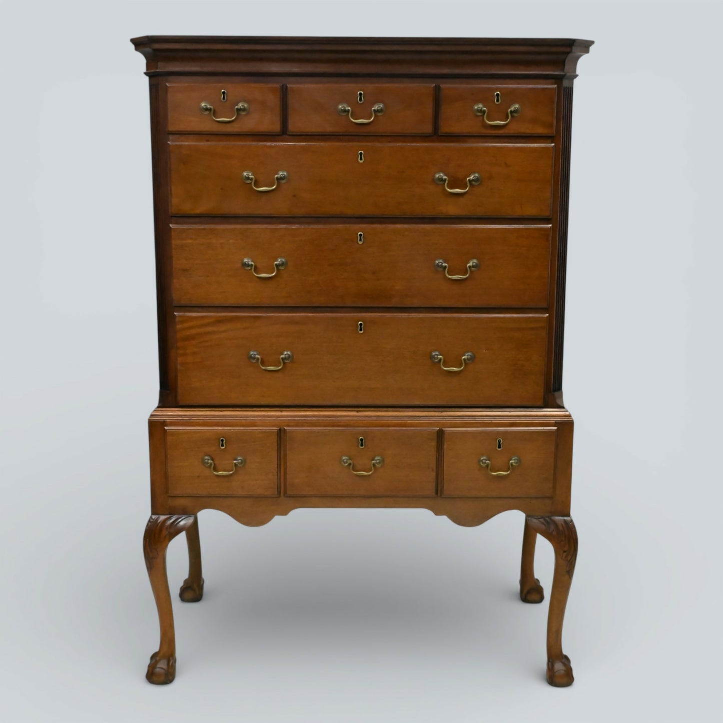 English Georgian Raised Chest Of Drawers Mahogany Cabriole Legs FREE Delivery*
