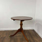 Antique Oak Round Console Table On Triform Base