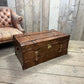 Belting Leather Coffee Table, Leather Chest
