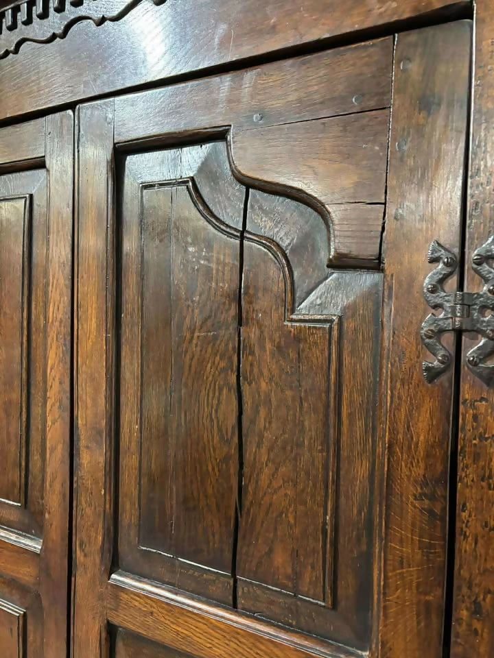 George III Oak Freestanding Corner Cupboard