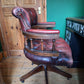 Captains Chair Red Leather Excellent condition