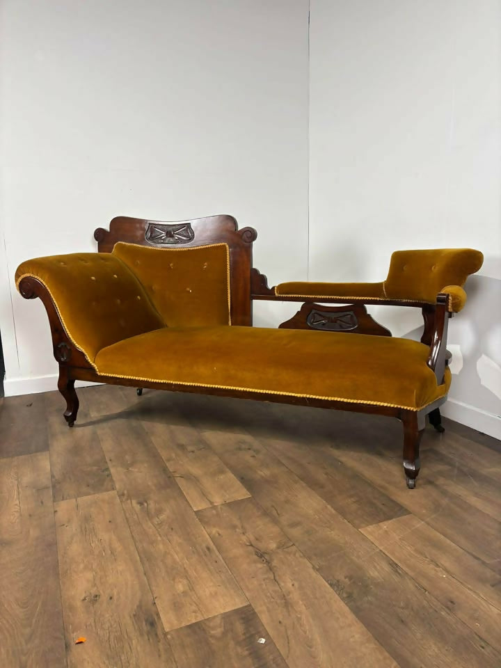 Edwardian Mahogany Framed Salon Settee