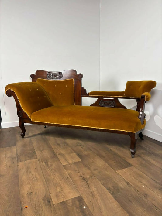 Edwardian Mahogany Framed Salon Settee