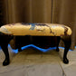 Antique style Footstool, Designer Velvet.